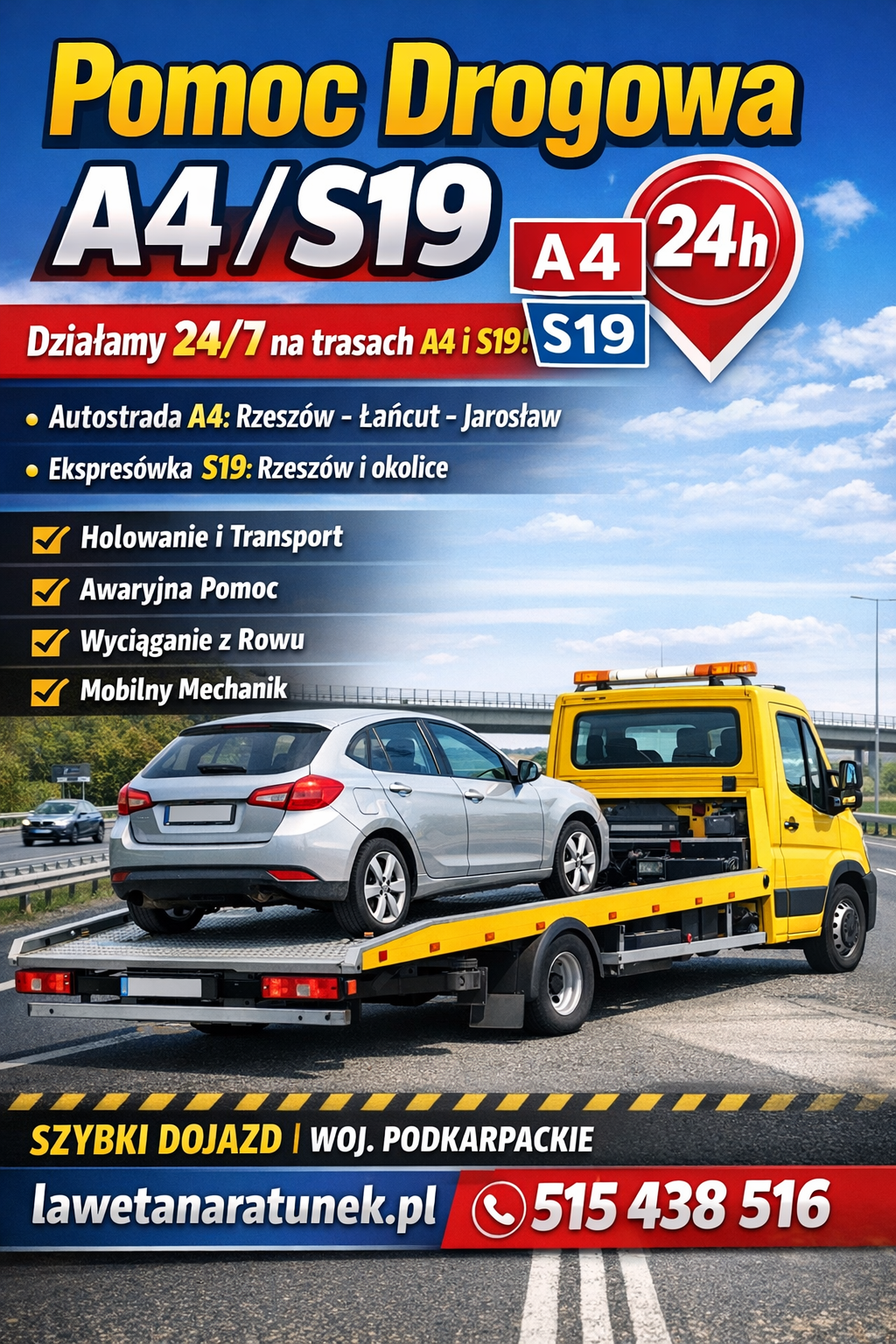 Tania Laweta, Holowanie 24h, Pomoc Drogowa